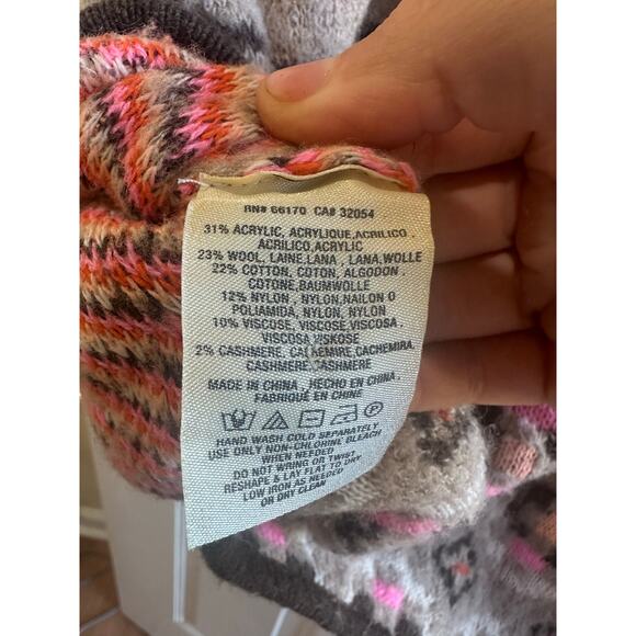 Anthropologie Sleeping On Snow Sz XS/S Fair Isle Sweater 1/2 Zip Pullover - Picture 6 of 6